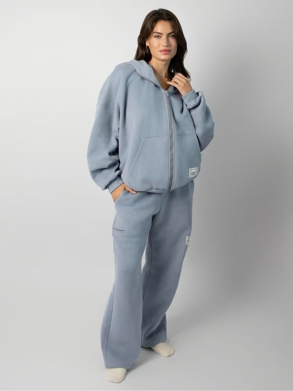 Comfrt Affirmation Zip up Hoodie in Slate